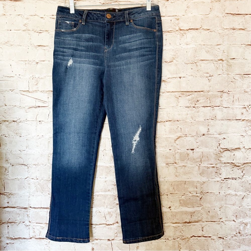 1822 cropped distressed jeans